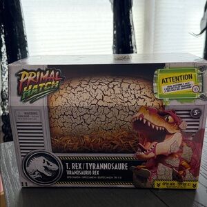 Jurassic World Primal Hatch T-Rex, Interactive Dinosaur Toy for Kids